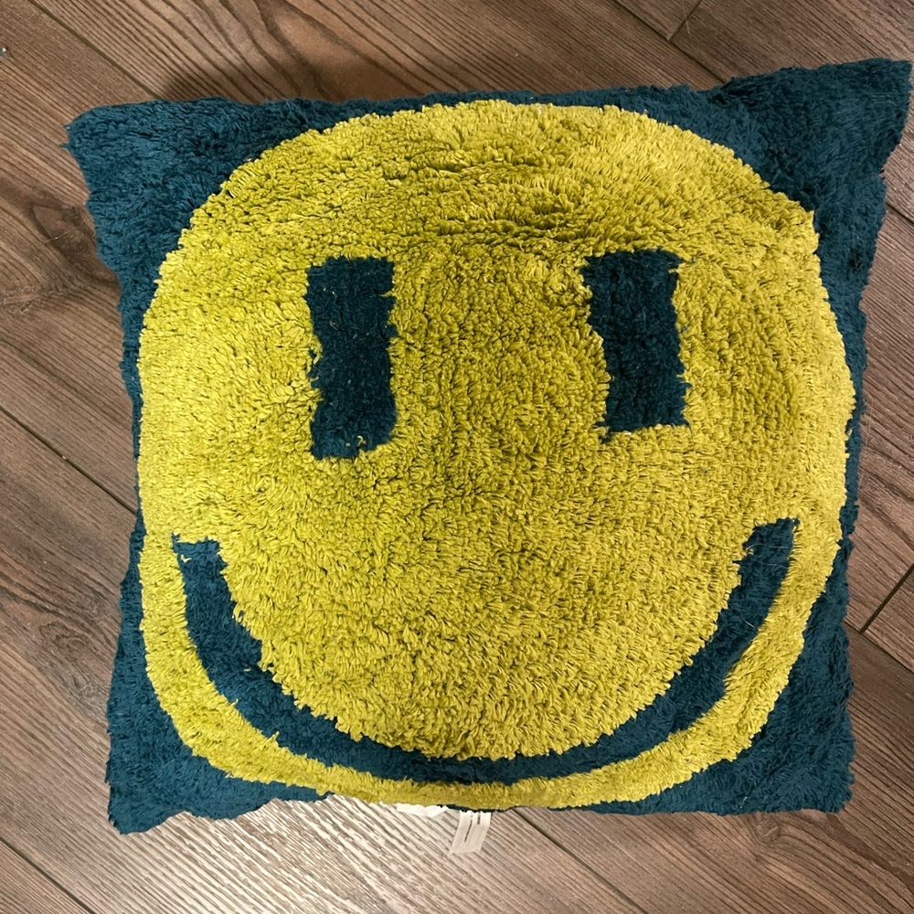 Urban Outfitters Smiley Face Throw Pillow